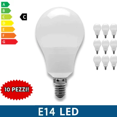 10 LAMPADINE LED E14 da 3W 6W 9W 12W 15W 18W 20W | LUCE FREDDA/NATURALE/CALDA - Immagine 1 di 4