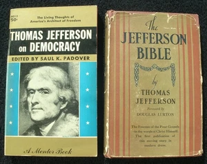 2 books: Jefferson Bible (1940) HC VG, & Jefferson on Democracy (1939) pb. VG - Bild 1 von 18
