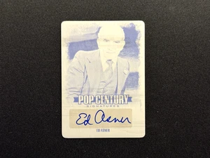 Ed Asner 2015 Leaf Pop Century Base Black Printing plate 1/1 autograph auto - Picture 1 of 6