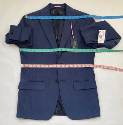 Tommy Hilfiger Men Blazer SZ 36S Blue Corduroy Suits Jacket Sport Coats Cotton - Image 1 of 4