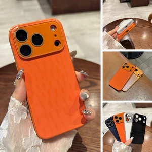 Funda de cuero PU con patrón de cocodrilo + película para lentes para iPhone 17 Pro Max Air 16 15 14 13 - Imagen 1 de 14