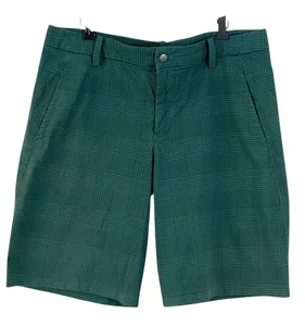 Pantalón Corto Lululemon Para Hombres Talla 38 Comisión Clásico 10’’ Chino Elastizado Verde A Cuadros - Imagen 1 de 11