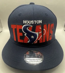 Houston Texans Hat Cap New Era NFL Adjustable Snapback Blue Red White 9FIFTY New - Picture 1 of 6