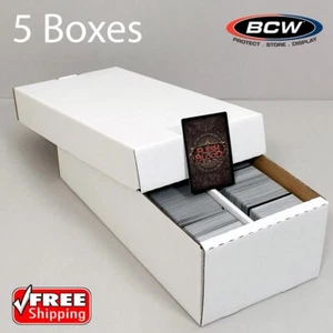 5 BCW Card Shoe Boxes 1600 Count Sport / Gaming Cards / Coin Slabs Storage 3x4" - Picture 1 of 3