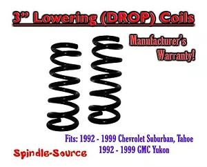 1992 - 1999 Suburban Yukon Tahoe 3" FRONT Lowering Drop Coils Springs Kit 92-99 - Bild 1 von 1