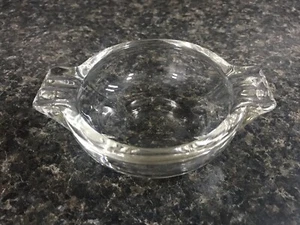Vintage Mid-Century Clear Glass Round Art Deco Ashtray 5 1/4" x 4" - Picture 1 of 12