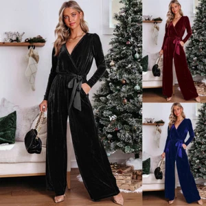 Casual solid color long sleeve jumpsuit - Picture 1 of 24
