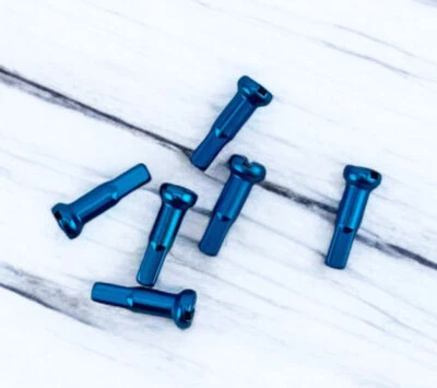 BOQUILLAS RADIOS ALEACIÓN BICICLETA ALTALINE/16MM 14G AZUL (CANTIDAD PERSONALIZADA). Foto 1 de 3
