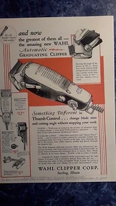 1932 Vintage Barbershop Wahl Automatic Graduating Clipper Color Sign Ad - Bild 1 von 4