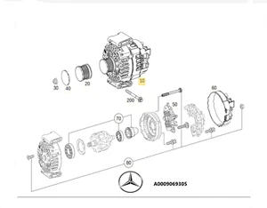 Original Mercedes-Benz A0009069305 Generator A238 C238 W205 W213 W447 C253 X253 - Picture 1 of 6