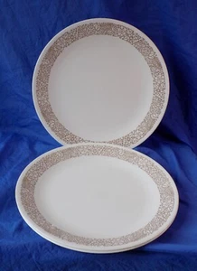Corelle WOODLAND BROWN Pattern Dinner Plate 10.25" X3 Corning Ware Discontinued - Picture 1 of 5