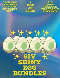 Pokemon Scharlachrot und Violett 🙂 Glänzend 6IV Eierbündel enthält handelbares Pokémon 🙂 - Bild 1 von 1