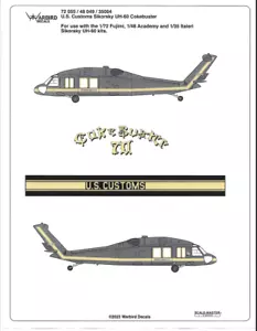 Warbird US Customs UH-60 Blackhawk 'Coke Buster 70' Decals in 1/48 049 - Bild 1 von 5