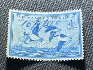US Federal Duck Stamp Scott # RW15 Used Buffleheads c.1948 - Picture 1 of 2