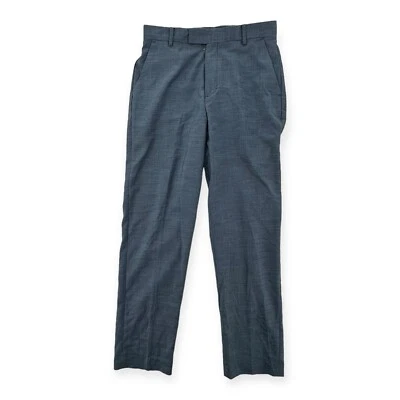 NWT Calvin Klein Dress Pants Boys 18 Modern Fit Blue Slacks Stretch Flat Front - Image 1 of 4