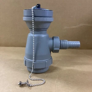 GRADY WHITE 2" P TRAP SINK DRAIN, CHAIN STOPPER, 3/4" & 1" HOSE BARB #11-580 - Picture 1 of 11