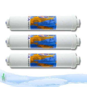 Omnipure In-Line Fridge Water Filter Cartirdge K2533JJ 1/4" Push Fit Fittings x3 - Picture 1 of 3