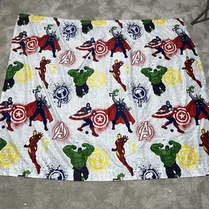 MARVEL ACTION HERO CURTAIN ROD PANEL HULK CAPTAIN AMERICA THOR IRON MAN 60x54 D - Picture 1 of 3