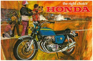 HONDA Poster CB750 1968 1969 and 1970 POP Art Suitable to Frame - Picture 1 of 1