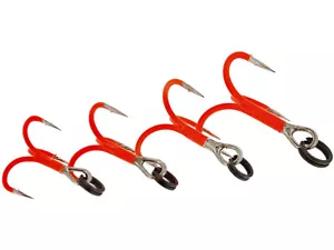 Westin Rigged Trout Treble Hooks UV Orange #12 - #6 4 Drilling Haken Forelle - Picture 1 of 2