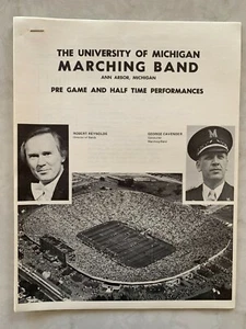 University of Michigan Marching Band Medieninfo, 11. Oktober 1975, hervorragender Zustand - Bild 1 von 2