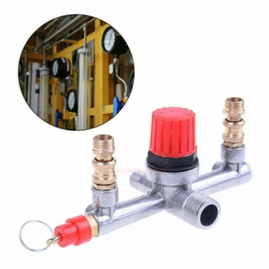 New Air Compressor Pressure Valve-Switch Control Manifold Regulator Gauges Tool - Picture 1 of 7