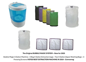 Bubble Magic Washing Machine 5 Gal/5Bag Extraction bags/2 5 Gal Zipper/3 Screens - Picture 1 of 11