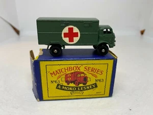 Matchbox Lesney 1-75 Series 63A Service Ambulance (Ford) Boxed - Picture 1 of 12