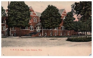 Vintage YMCA Building, Lake Geneva, Wisconsin Post Card . BPC - Picture 1 of 2