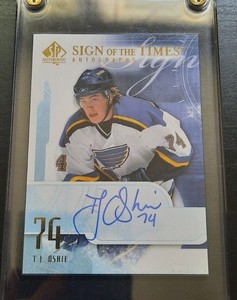 2008-09 SP Authentic Sign Of The Times TJ Oshie #ST-TJ Auto RC St. Louis Blues