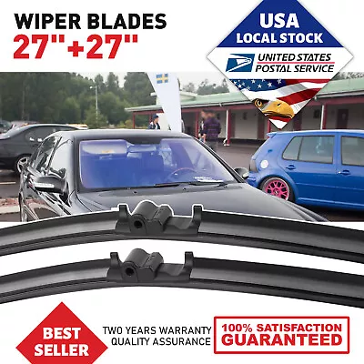 Juego de escobillas limpiaparabrisas delanteras 27" y 27" OEM para Mercedes-Benz S550 07-11 Foto 1 de 4