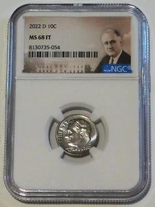 2022-D Roosevelt Dime - NGC MS68FT - #108-25 - Picture 1 of 6
