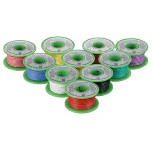 18 Stärke Silikon Draht Kit 10 Farben je 25 Fuß flexibel 18 AWG verzinnter Kupferdraht - Bild 1 von 6