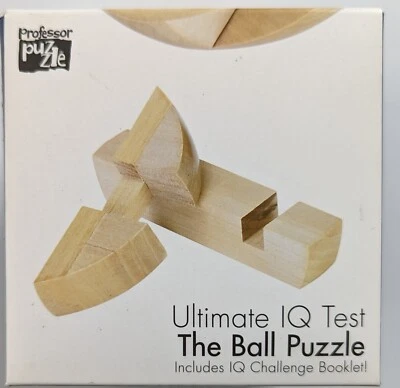  Wooden Locking Twist Ball Ultimate IQ Test Ball Puzzle Professor Puzzle New - Image 1 of 4