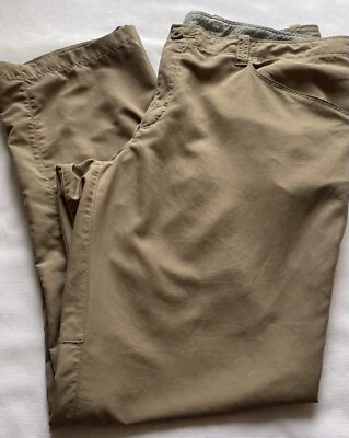 Mountain Hardwear Pants Womens Size 14/ 32 Khaki Belted Hiking Outdoors - Image 1 of 4