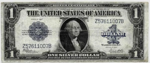 1923 ONE SILVER DOLLAR HORSE BLANKET SILVER CERTIFICATE LARGE SIZE US MINT NOTE - Picture 1 of 2