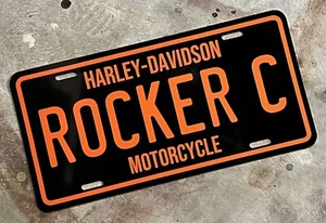 Harley Davidson Rocker C Vintage Style License Plate Softail Custom - Picture 1 of 1
