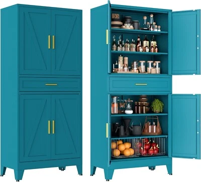 Elegro 71" Metal Filing Cabinet With Drawer and 4 Adjustable Shelves For Office - Image 1 of 3