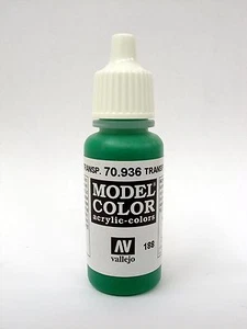 Vallejo Model Color Acrylic Paint 17ml Bottle Transparent Green 70936 - Imagen 1 de 1