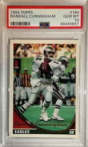 1994 Topps โ Randall Cunningham โ 8th Year โ ๐ MINT PSA 10 โ population 3 - Picture 1 of 3
