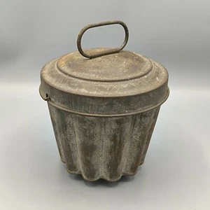 Vintage Antik 30er Puddingform Wasserbad Guggelhupf Bundt Kuchenform - Bild 1 von 15