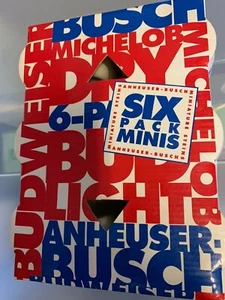 NIB SIX 6 PACK MINI'S ANHEUSER BUDWEISER BUSCH BUD LIGHT BEER SHOT GLASS STEINS - Picture 1 of 4