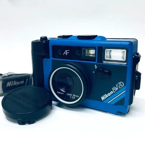 🍙N.Neuwertig mit Riemen🍙Nikon L35AW AD blau analoge Kleinbildkamera aus Japan - Bild 1 von 14