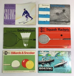 Know the Game KTG Books x 6 - Boating,Squash,Badminton,Swimming,Ski,Snooker - Picture 1 of 15