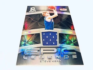 Steve Kerr 2019 Panini Spectra Epic Legends Silver Prizm Refr.GameWornJersey#/99 - Bild 1 von 2