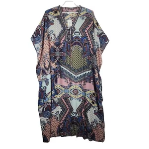 Meaneor Damen Kaftan Kleid Strand Cover Up Größe 22 W Maxi Boho Loungewear - Bild 1 von 10