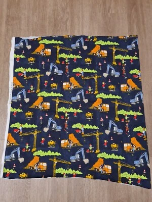 Stoffrest Baumwolljersey Baustelle/Bagger 51x150cm - Bild 1 von 3