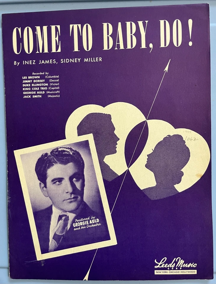 1945, Come To Baby Do!, Inez James, Sidney Miller, Partituras Vintage - Imagem 1 de 4