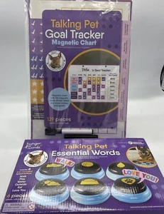 Talking Pet Essential Words 6 Pulsanti Discorsi Pre-Registrati Cane con Goal Tracker - Foto 1 di 14
