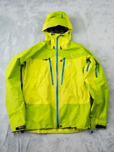 Chaqueta verde Haglofs Vassi Spinx GoreTex para hombre talla grande verde amarillo con capucha - Imagen 1 de 12
